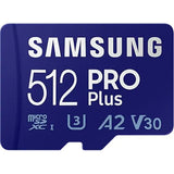 Samsung PRO PLUS Micro SD Card 512GB with Adapter - High Speed UHS-I, Ideal for 4K Video and Gaming