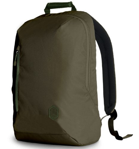 Eco-Friendly 16-Inch Laptop Backpack - STM Olive Casual Backpack for Travel & Commuting