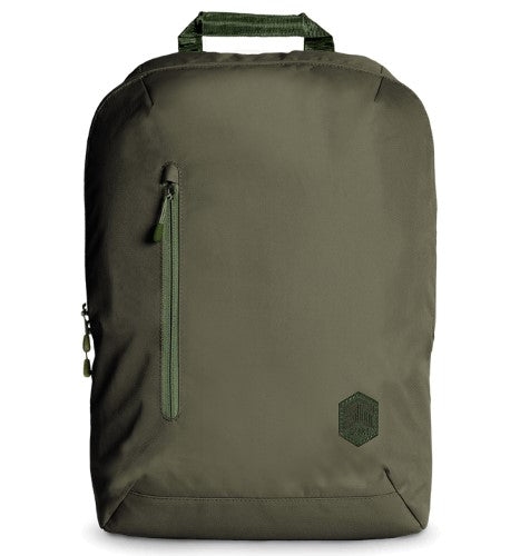 Eco-Friendly 16-Inch Laptop Backpack - STM Olive Casual Backpack for Travel & Commuting