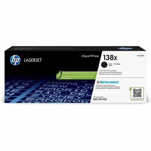 HP 138X Original High Yield Black Laser Toner Cartridge - 4000 Pages Compatible for HP Printers