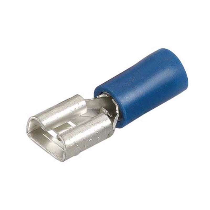 Narva blue female blade terminal 6.3mm for reliable, durable electrical connections in automotive and marine applications.