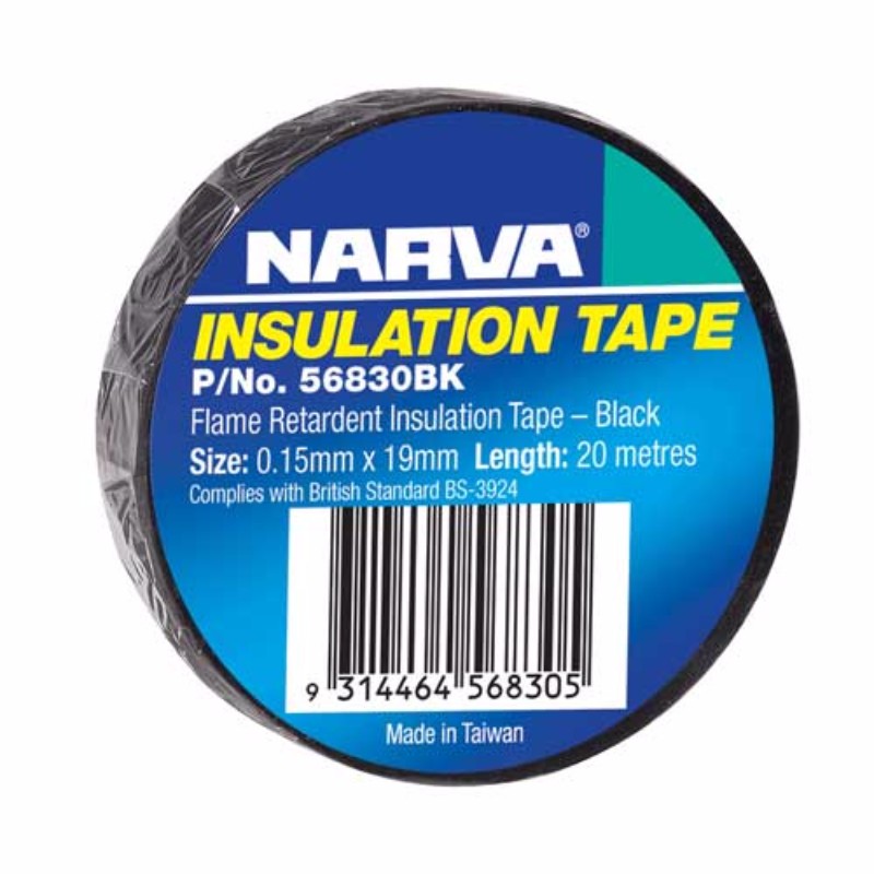 Narva - Tape Pvc Flame Retard Black