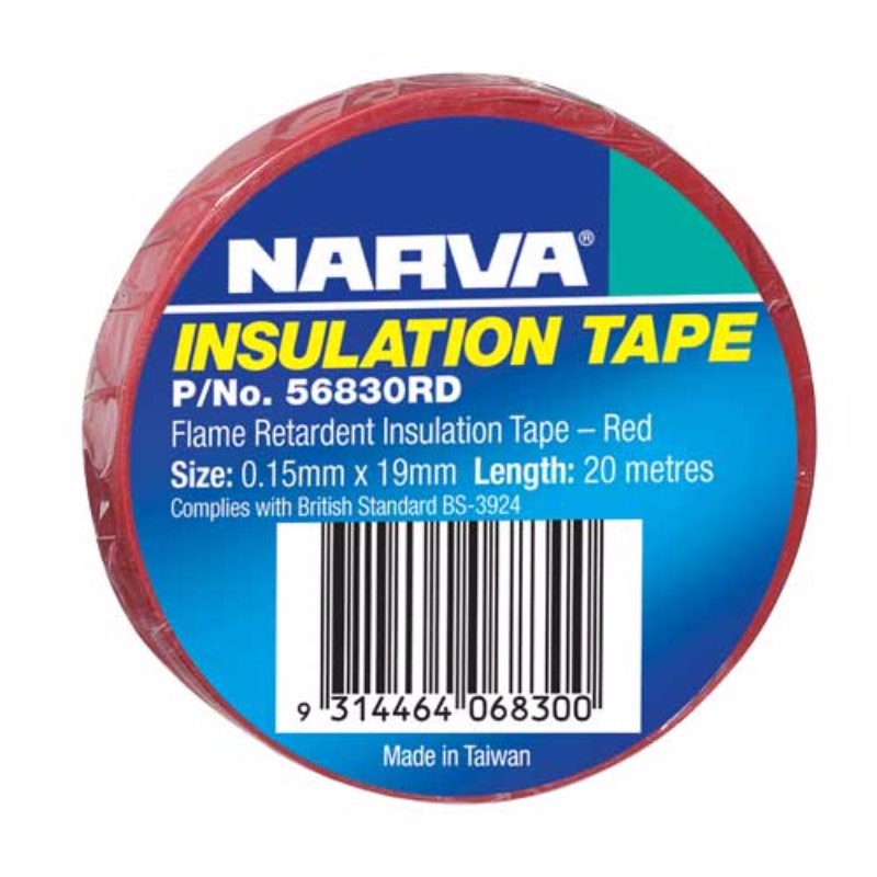 Narva - Tape Pvc Flame Retard Red