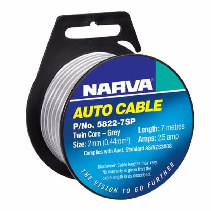 Narva - CABLE SPEAKER 2mm 7M GREY