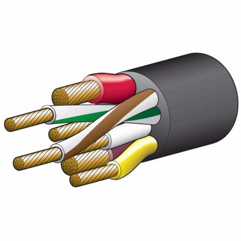 Narva EBS Trailer Cable 7 Core 30m, durable PVC construction for optimal towing safety with ABS/EBS compliance.