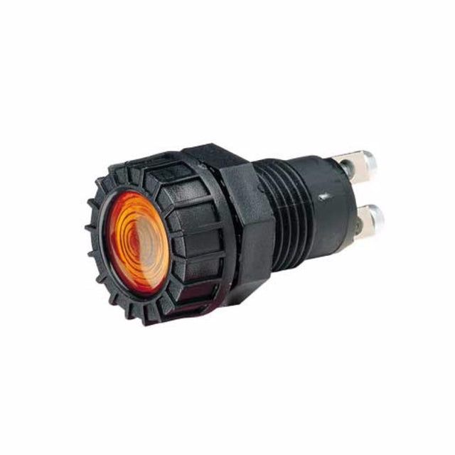 Narva 12v amber pilot lamp, robust and weather-resistant, ideal for vehicle and machinery visibility enhancement.