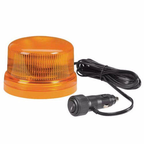 Narva LED Low Profile Beacon with magnetic base, IP65 rating, 600 candela brightness for enhanced visibility and safety.