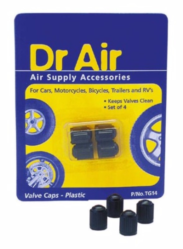 Plastic Tyre Valve Caps Pk4