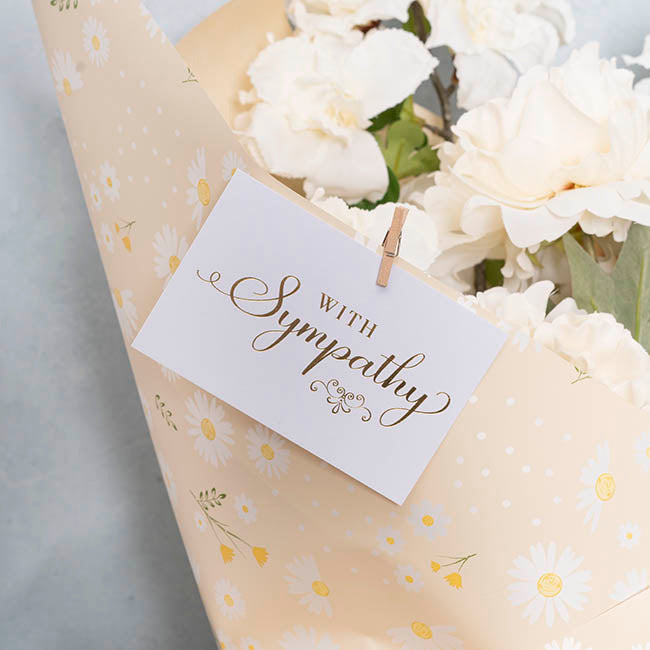 Gold Foil Card & Envelope With Sympathy Pack 25