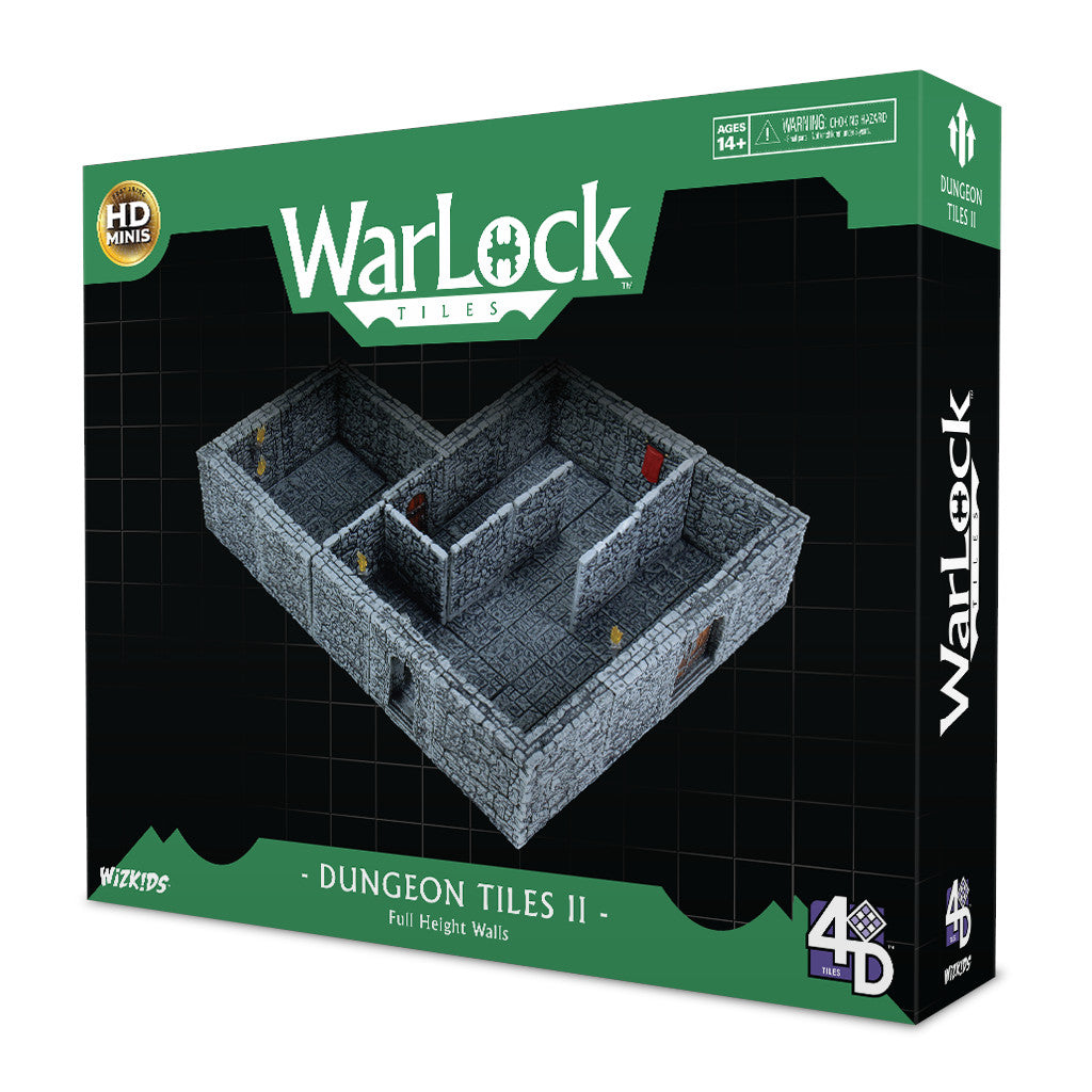 WarLock Tiles Dungeon Tiles II Full Height Stone Walls - Gaming Accessory