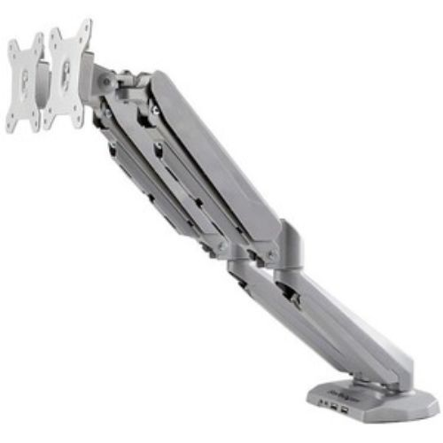 Dual Monitor Desk Mount Arm with USB/Audio Ports - Adjustable & Durable - Startech