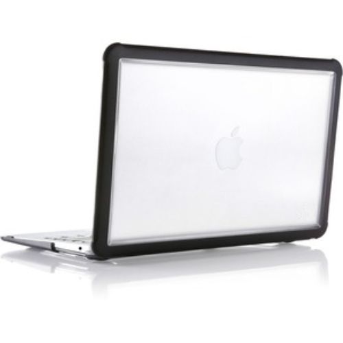 Stylish black polycarbonate case for MacBook Air 13-inch with durable protection and sleek design, fits 2018/2020 models.