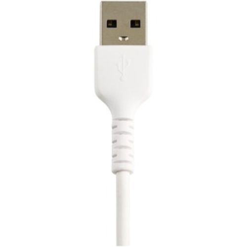 Durable 6-Inch USB-A to Lightning Fast Charging Cable for iPhone, iPad & AirPods - White