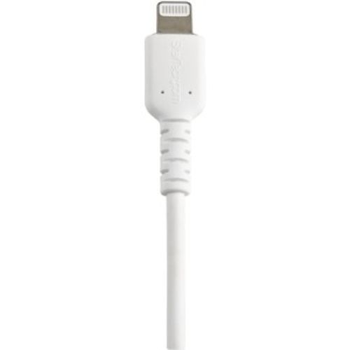 Durable 6-Inch USB-A to Lightning Fast Charging Cable for iPhone, iPad & AirPods - White