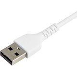 Durable 6-Inch USB-A to Lightning Fast Charging Cable for iPhone, iPad & AirPods - White