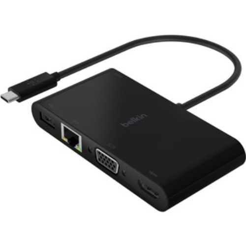 Belkin USB-C Multimedia + Charge Adapter - 5-in-1 Hub with 100W Power Delivery and 4K HDMI