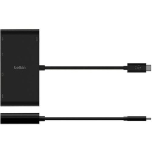 Belkin USB-C Multimedia + Charge Adapter - 5-in-1 Hub with 100W Power Delivery and 4K HDMI