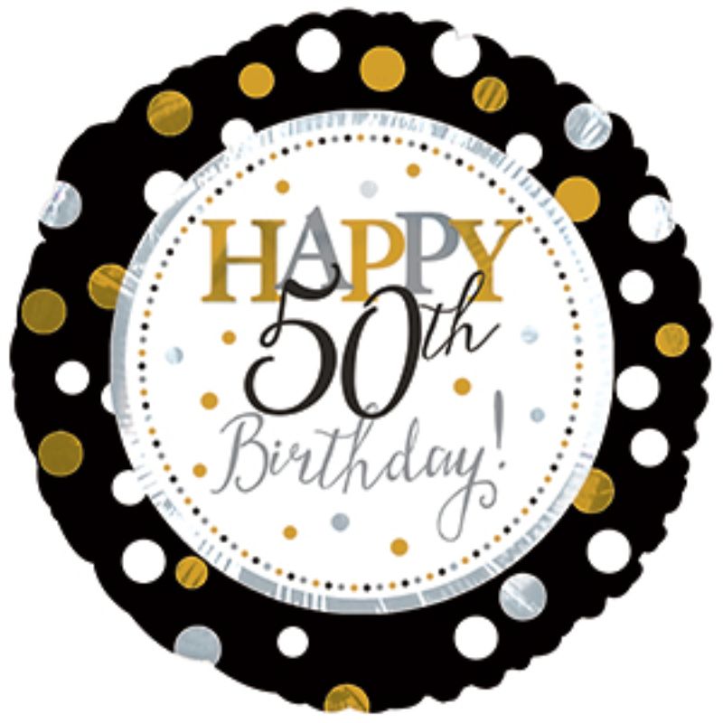 Foil/Helium Balloon - Happy 50th Birthday (17")