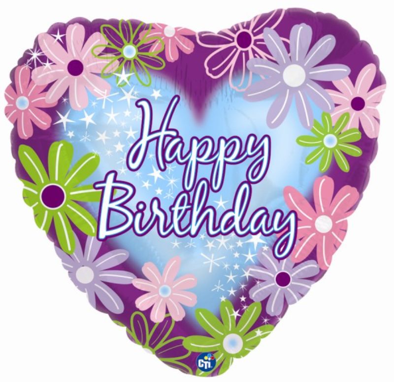 18-inch Superloon Birthday Balloon featuring vibrant twinkle stars, perfect for festive celebrations and durable enough for lasting joy.