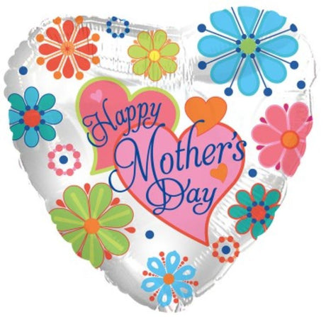 9-inch air-filled balloon for Mother's Day, featuring vibrant jewel flower design, perfect for celebrations and gifts.