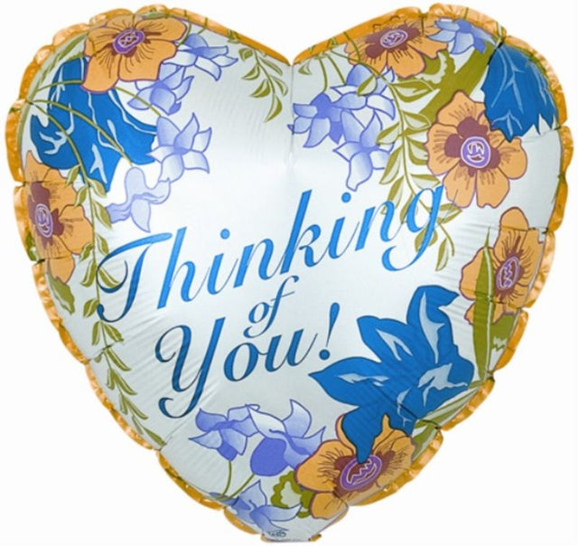 Bright floral 9-inch air-filled balloon designed for celebrations and heartfelt gestures, includes cup and stick for display.