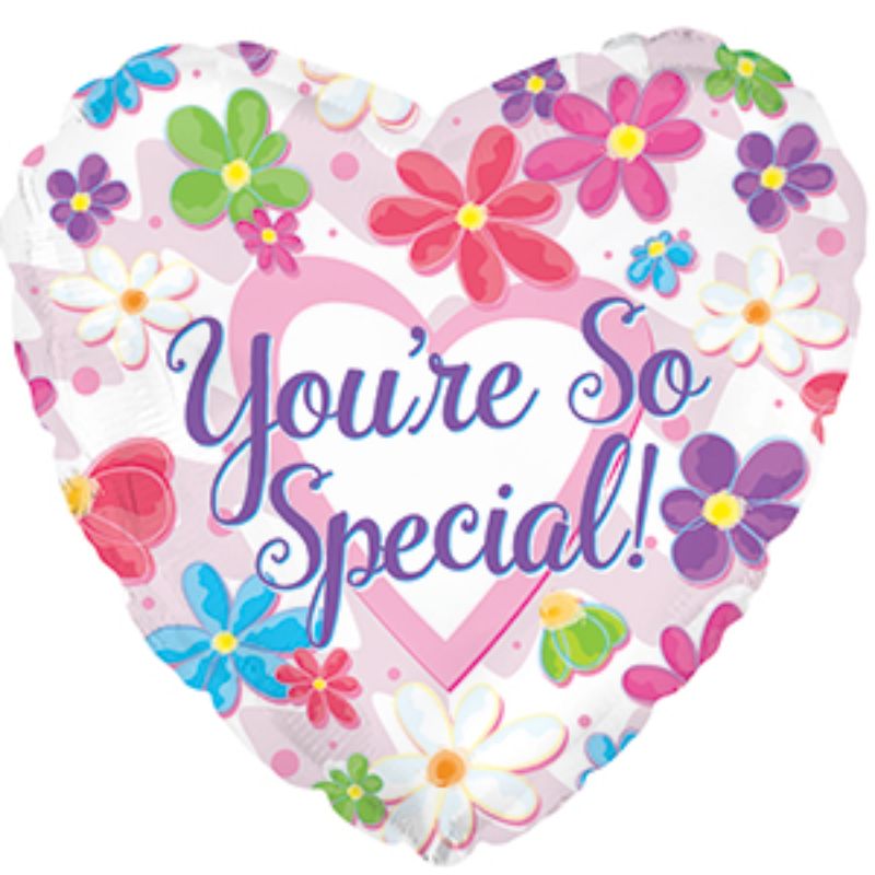 Brightly colored 9-inch air-filled balloon with flower design, ideal for celebrations and gift-giving. Includes cup and stick.