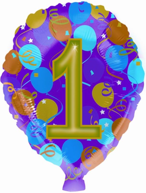 Bright latex number 1 balloon (17 inches) perfect for birthdays and celebrations, lightweight and durable for lasting fun.