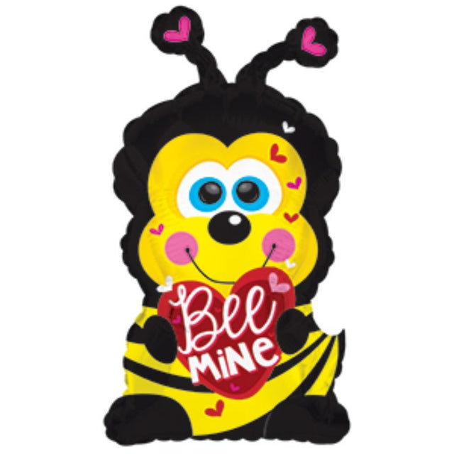 10-inch Bee Mine Minishape balloon in vibrant colors, perfect for parties and celebrations, adds fun and charm.