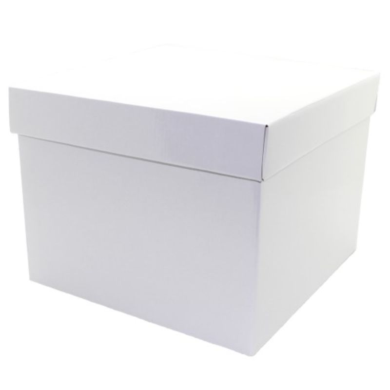 Gift Box with Lid - White (30cm)