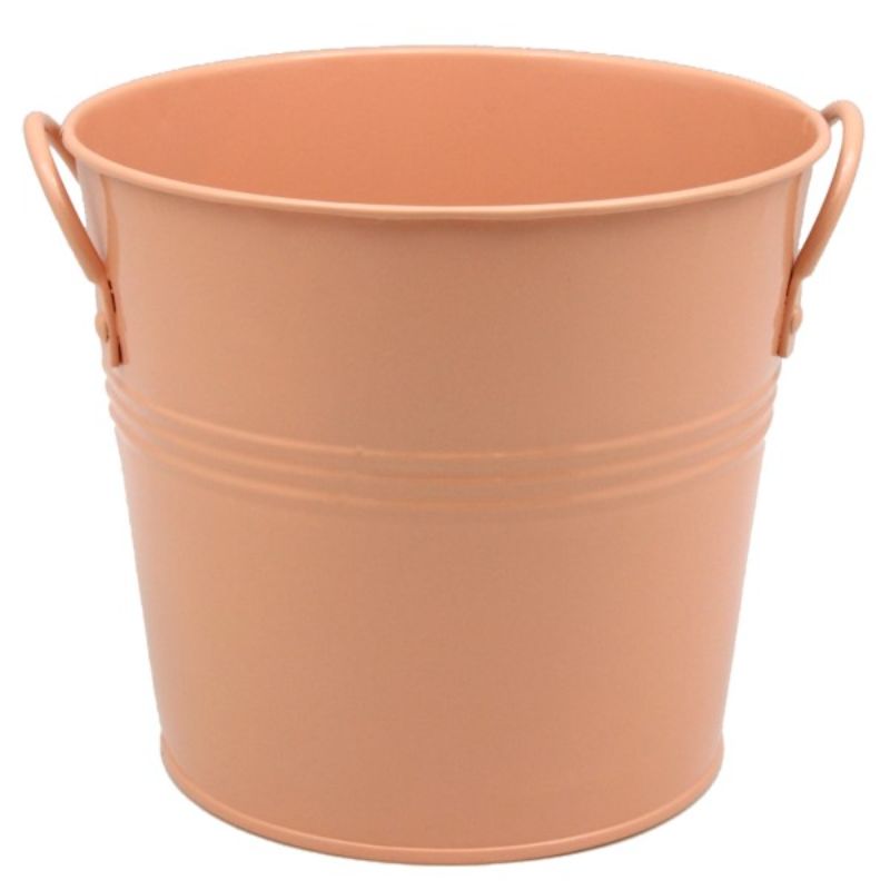 Metal Bucket - Apricot (18cm)