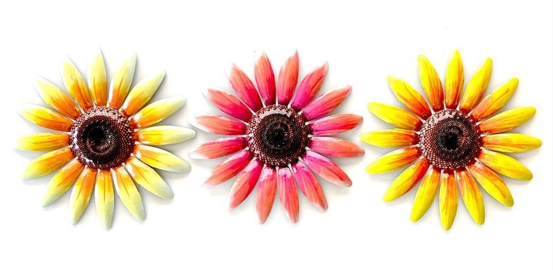 Metal Wall Art - Flower 28cm (Set of 6 Assorted)