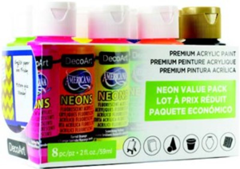 Decoart 8-Pack Americana Neons