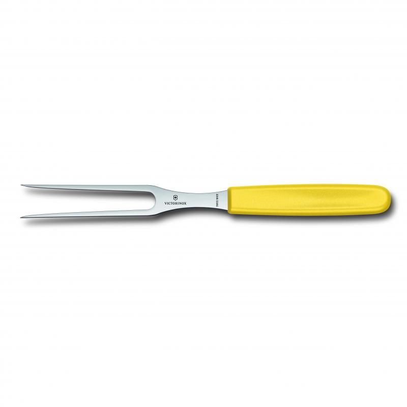 Victorinox Carving Fork Flat Tines Nylon Hang Sell 15cm | Yellow