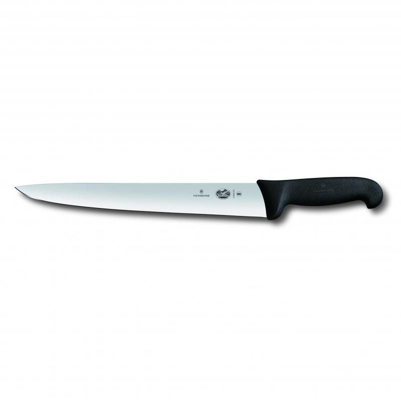 Victorinox Cutlet Knife Straight Back Blade Fibrox 30cm | Black