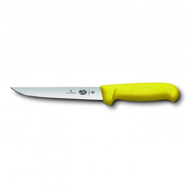 Victorinox Boning Knife Straight Wide Blade Fibrox 15cm | Yellow