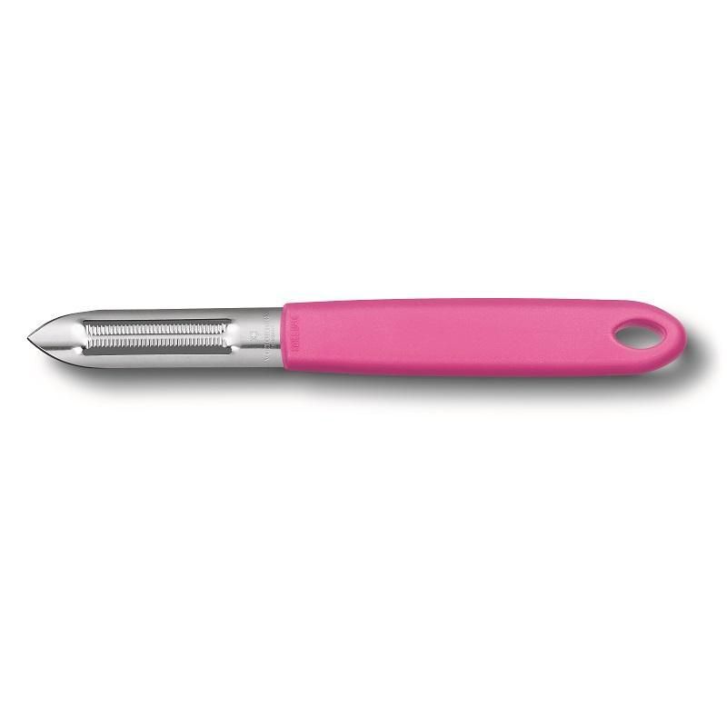 Victorinox Potato Peeler, Serrated Double Edge, Pink