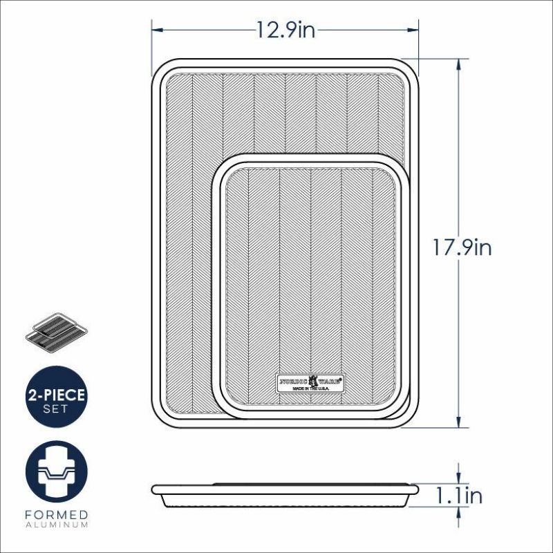 Nordic Ware Prism Baker'S Bundle Quarter And Half Sheet