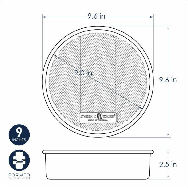 Nordic Ware Prism Round Layer Cake Pan | 9”