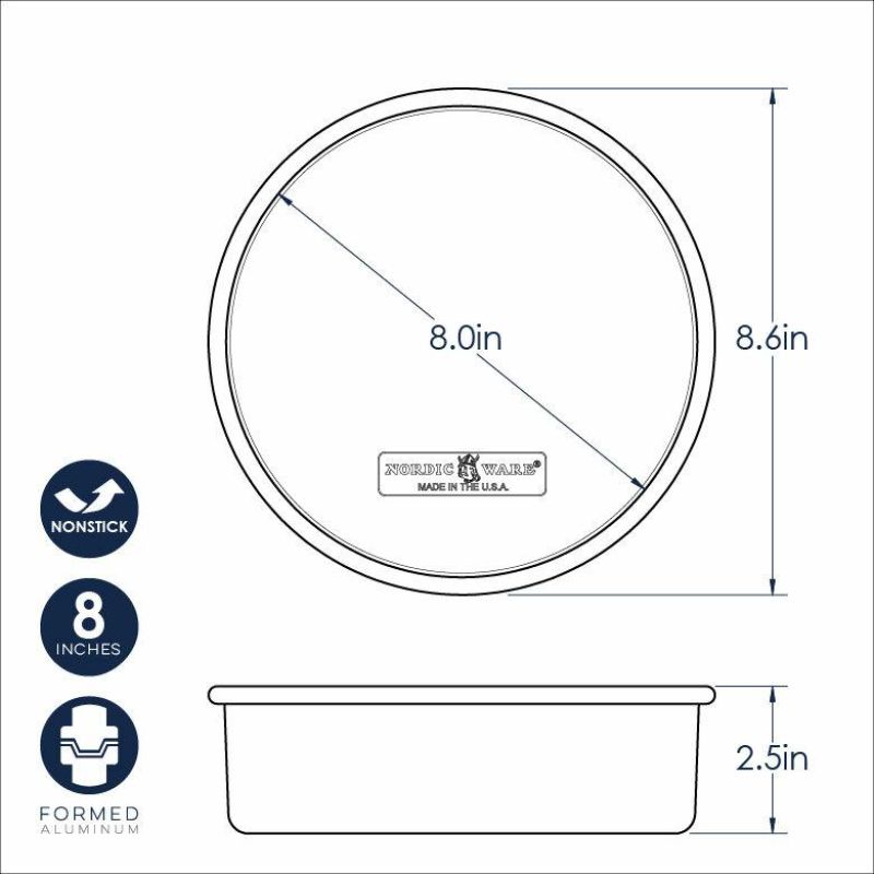 Nordic Ware Naturals® Nonstick Round Layer Cake Pan | 8"