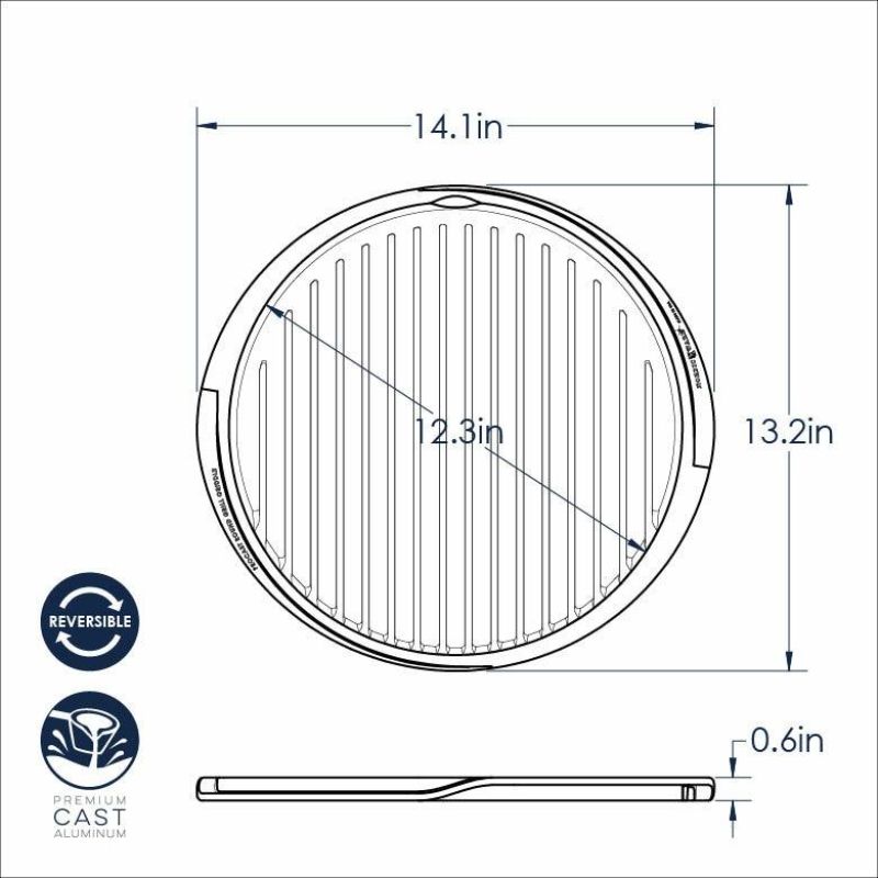 Nordic Ware Flat Top Reversible Round Griddle | 12"