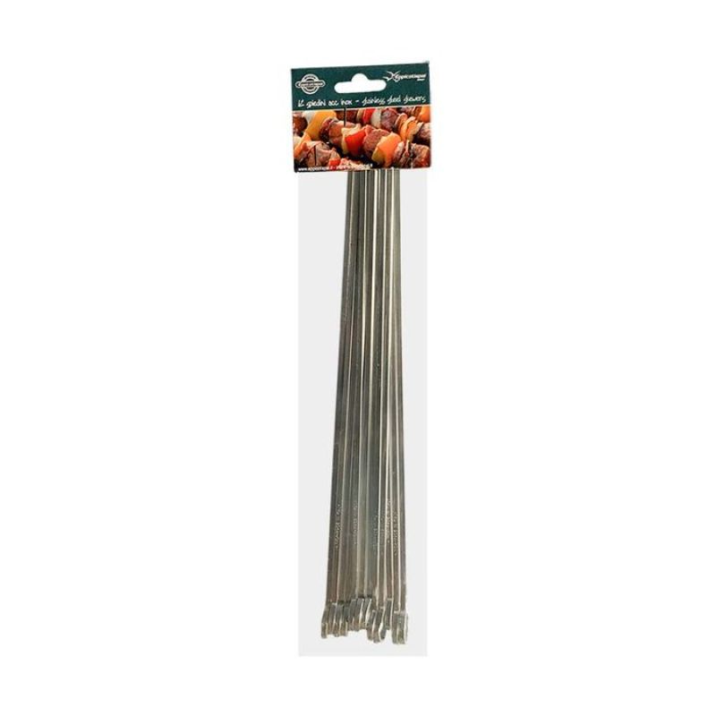 FLAT SKEWER - STAINLESS STEEL 30CM (12/PKT)