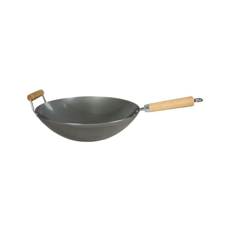 WOK - HEAVY 2.0 GAUGE W/HELPER HANDLE (34CM)