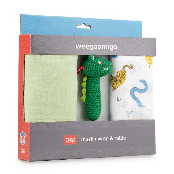 Weegoamigo Baby Muslin & Crochet Set - Painted Jungle - Weegoamigo