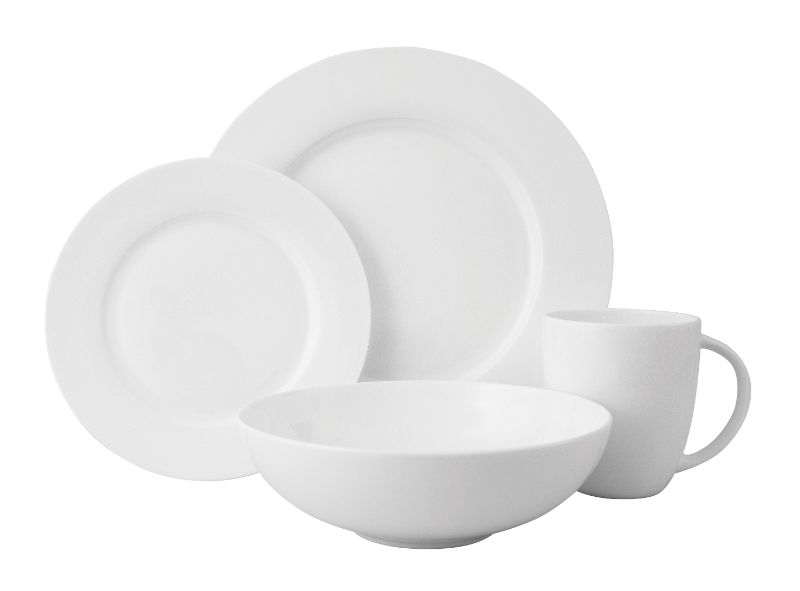 Wilkie Rim 16pce Dinner Set - Fine Bone
