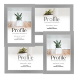 Eternal White/Rose Gold Metal Collage Three Photo Frame