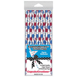 CUP CAKE CREATION 7013 19CM STRWS RED/BLU BAL. C/CAKE 24PC