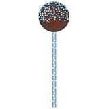 CUP CAKE CREATION 7206 15CM CAKEPOP STICK WHT/DOTS BLU24PC