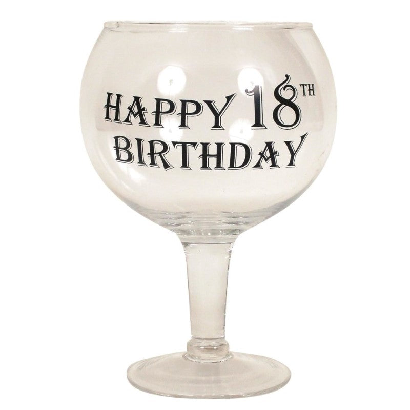 COYOTE HAPPY 18TH BRANDY GLASS