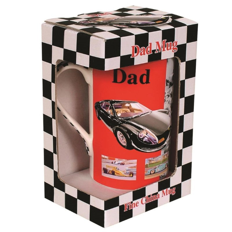 COYOTE MUG - BLACK CAR ON RED