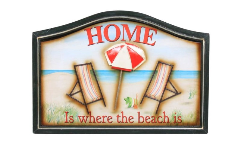COYOTE WALL PLAQUE BEACH HOME